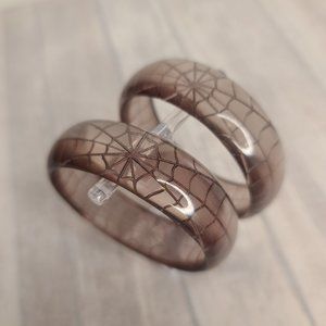 Bow & Crossbones Corday Spiderweb Bangle Smoke Pair